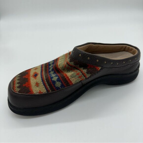 Taos Sweater Knit Slip On Clogs Shoes Women’s 7 Southwestern Print - Picture 5 of 9